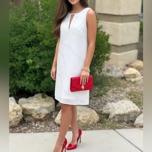 BCBG Whisper White/Golden Dress sz L